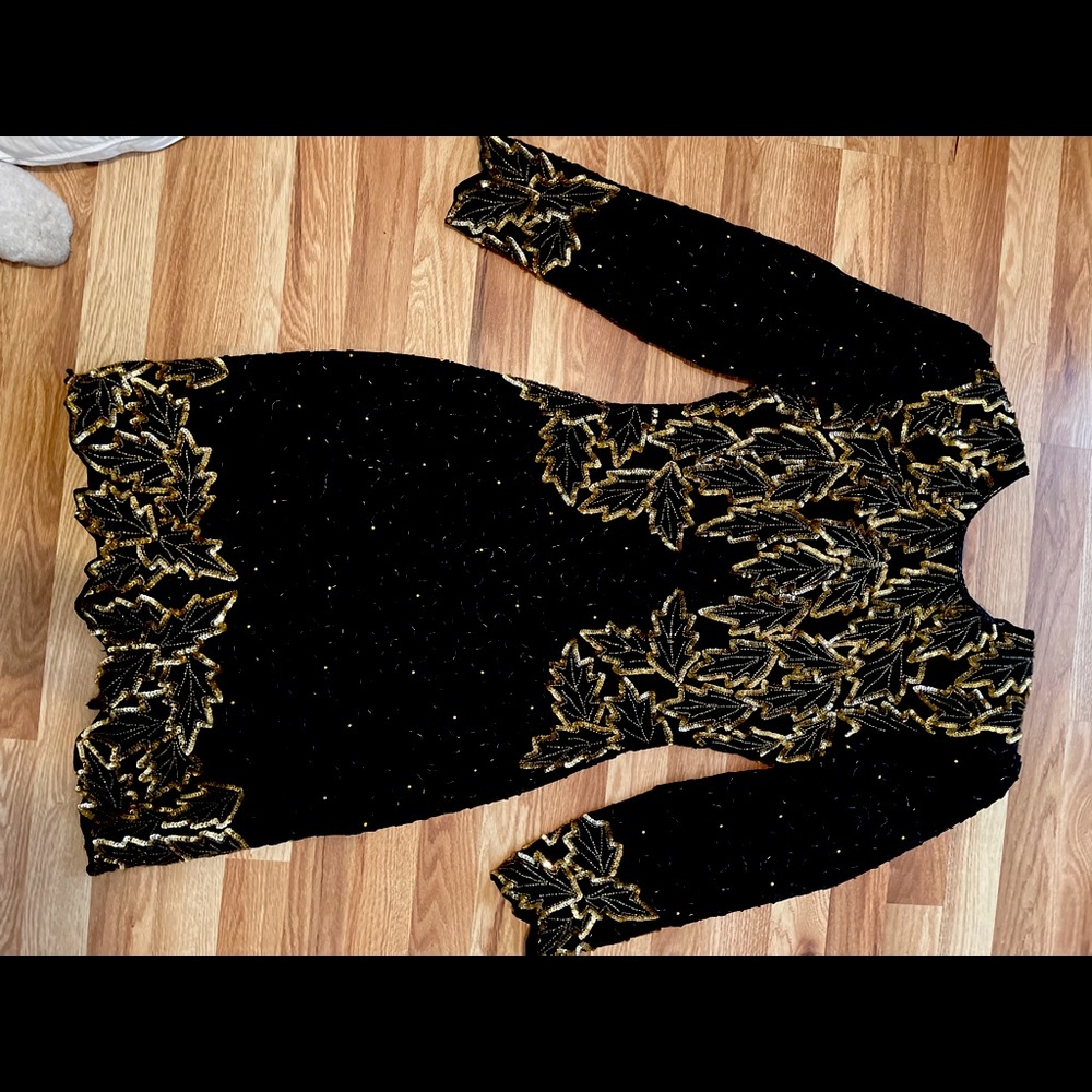 Vintage 80’s Silk Sequence Fabulous Dress